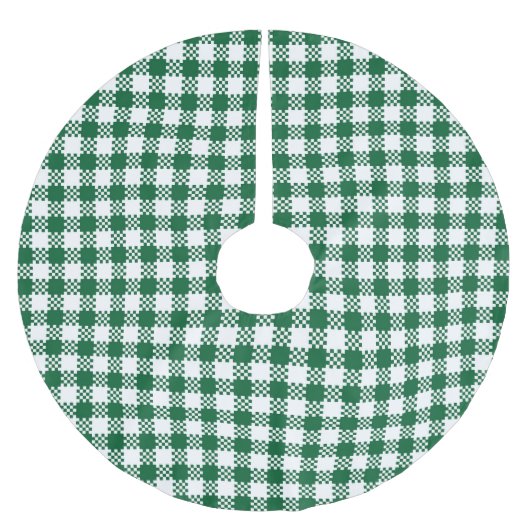 Boerderij plaid groen wit rustieke buffel patroon kerstboom rok (Voorkant)