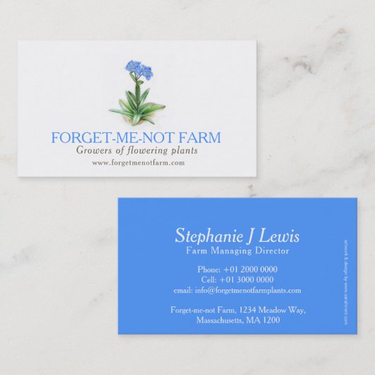 Boerderij plant leverancier visitekaartje (Voorkant / Achterkant)