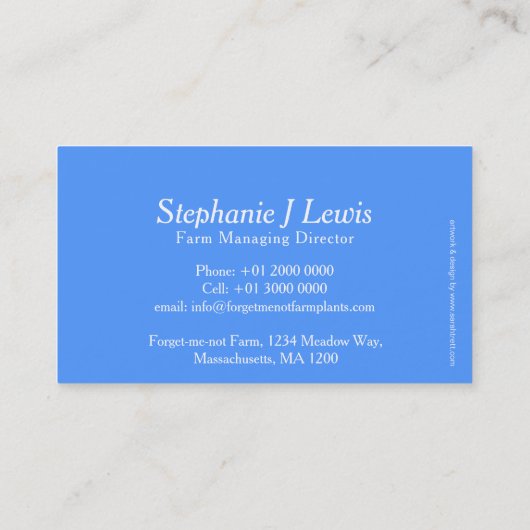 Boerderij plant leverancier visitekaartje (Achterkant)