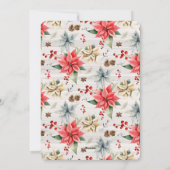 Boerderij Poinsettia Kerstmis vrolijke kleine foto Feestdagenkaart (Achterkant)