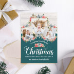 Boerderij Poinsettia Turquoise & Hout 3 Foto Colla Feestdagenkaart<br><div class="desc">Van de Farmhouse Poinsettia Kerst- en Holidaycollectie: Farmhouse Poinsettia Teal & Wood 3 Foto Collage Kerstkaart, met Mooie Stuiterende Calligraphy Lettertype "het begint er echt uit te zien als Kerstmis" Kerstgroet, en Gepersonaliseerde Tekst en Familienaam. Voeg eenvoudig uw familiefoto's en tekst toe aan deze prachtige Kerstkaart Sjabloon. In 4 verschillende...</div>
