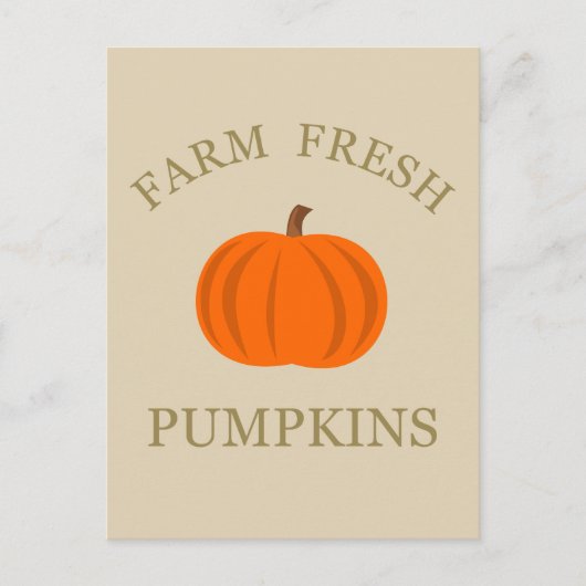 boerderij pompoen briefkaart (Voorkant)