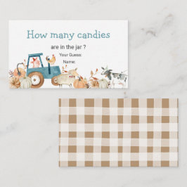 Boerderij pompoen Dierentrekker Hoeveel Snoepjes Informatiekaartje