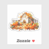 Boerderij Pompoenen Herfst Sticker (Vel)