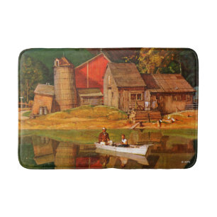 Boerderij Pond Landschap Mead Schaeffer Badmat