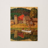 Boerderij Pond Landschap Mead Schaeffer Legpuzzel (Verticaal)