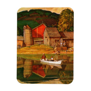 Boerderij Pond Landschap Mead Schaeffer Magneet