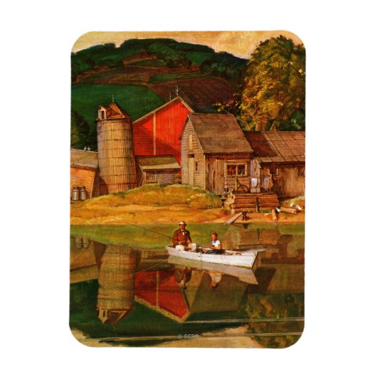 Boerderij Pond Landschap Mead Schaeffer Magneet (Verticaal)