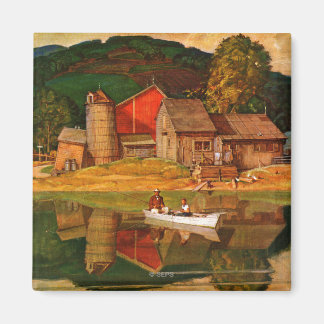 Boerderij Pond Landschap Mead Schaeffer Magneet