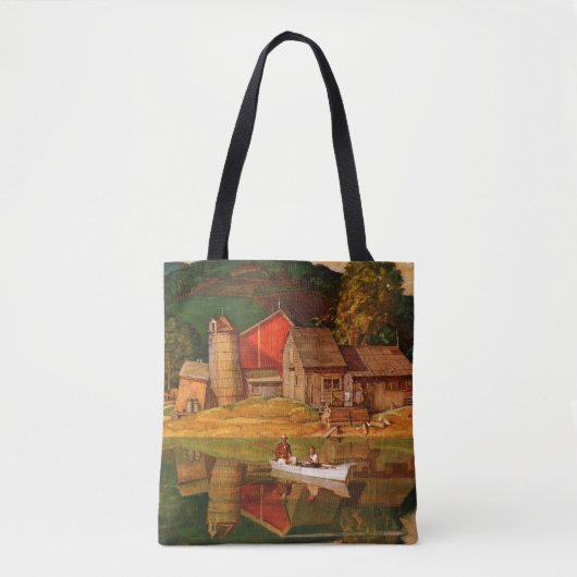 Boerderij Pond Landschap Mead Schaeffer Tote Bag (Voorkant)