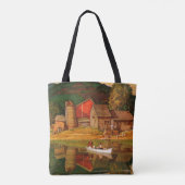 Boerderij Pond Landschap Mead Schaeffer Tote Bag (Achterkant)