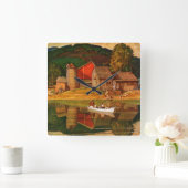 Boerderij Pond Landschap Mead Schaeffer Vierkante Klok (Huis)