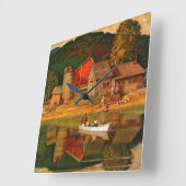 Boerderij Pond Landschap Mead Schaeffer Vierkante Klok (Hoek)