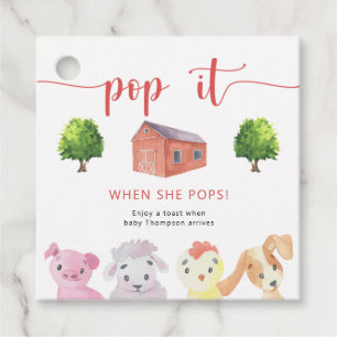 Boerderij - Pop het! Als ze poppen! Bedankjes Labels