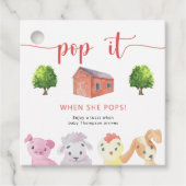 Boerderij - Pop het! Als ze poppen! Bedankjes Labels (Voorkant)