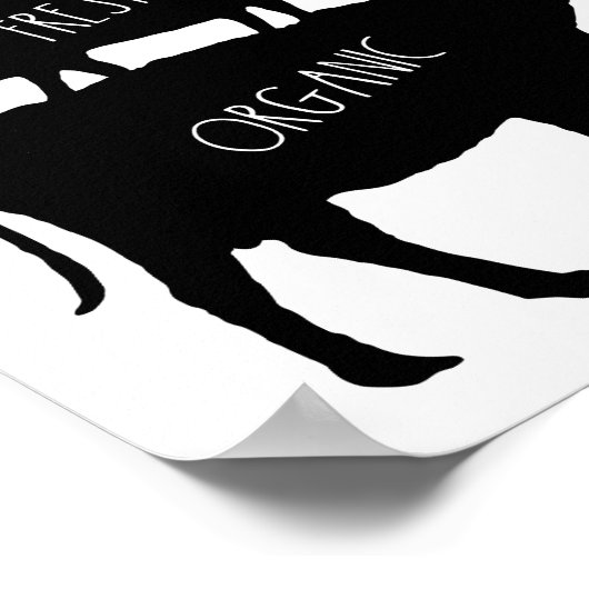 Boerderij Poster Koe (Hoek)