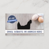 Boerderij - Premium - kwaliteit kipeieren - Modern Visitekaartje (Achterkant)