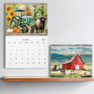 Boerderij Pret Kids 12-Maanden Muurkalender Kalender