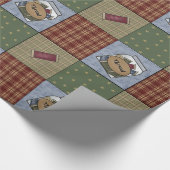 Boerderij Primitief Naaien & Stof Cadeaupapier (Hoek)