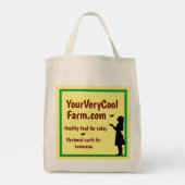 Boerderij promoten 100% katoenkerij tote bag (Achterkant)