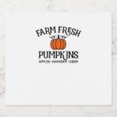 Boerderij Pumpkins Apples Hayrides Cider Thanksgi Sparkling Wijnetiket (Enkel label)