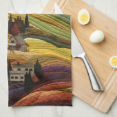 Boerderij Quilt Theedoek (Quarter Fold)