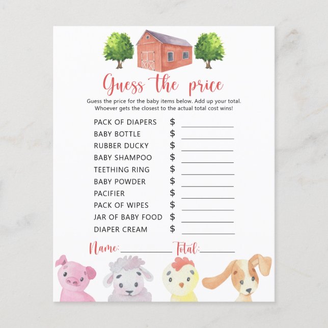 Boerderij - Raad de prijs! Spel (Voorkant)