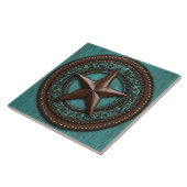 Boerderij Ranch Country Western Turquoise Texaanse Tegeltje (Zijkant)