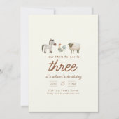 Boerderij Ranch Dieren Verjaardagsfeest Uitnodigen Kaart (Voorkant)