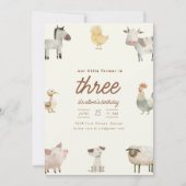 Boerderij Ranch Dieren Verjaardagsfeest Uitnodigen Kaart (Voorkant)