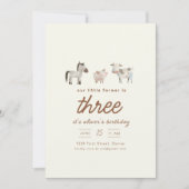 Boerderij Ranch Dieren Verjaardagsfeest Uitnodigen Kaart (Voorkant)