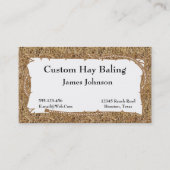 Boerderij Ranch Hay Print Visitekaartjes (Voorkant)