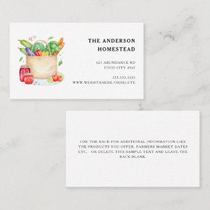 Boerderij Ranch Homestead Waterverf Visitekaartje