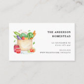 Boerderij Ranch Homestead Waterverf Visitekaartje (Voorkant)