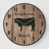Boerderij Ranch of Stable Name 10 Custom Barnwood Grote Klok (Voorkant)