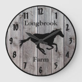 Boerderij Ranch of Stable Name Custom Barnwood Sty Grote Klok (Voorkant)