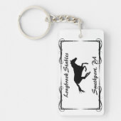 Boerderij Ranch of Stable Name Galloping Horse Sleutelhanger (Voorkant)