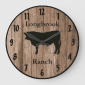 Boerderij Ranch of Stal Naam 10 Aangepaste Barnwoo Grote Klok (Voorkant)