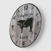Boerderij Ranch of Stal Naam 5 Aangepaste Barnwood Grote Klok (Hoek)