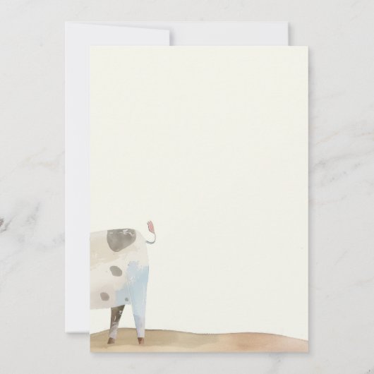 Boerderij Ranch Theme Verjaardagsuitnodiging met K Kaart (Achterkant)