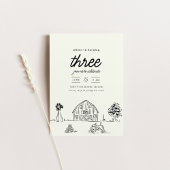 Boerderij Ranch Tractor Verjaardagsfeest Uitnodige Kaart