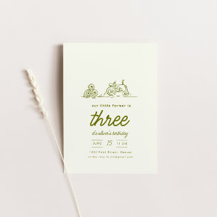 Boerderij Ranch Tractor Verjaardagsfeest Uitnodige Kaart