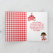 Boerderij Red Barn African American Girl Happy Bir Kaart (Binnen)