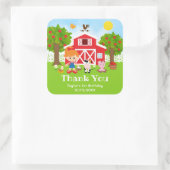 Boerderij Red Birthday Red Hair Girl Hartelijk dan Vierkante Sticker (Tas)