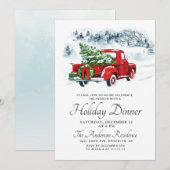  Boerderij Red Truck Kerstfeestdag diner Kaart (Voorkant / Achterkant)