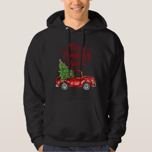  Boerderij Red Truck Merry Kerstmis Y Hoodie
