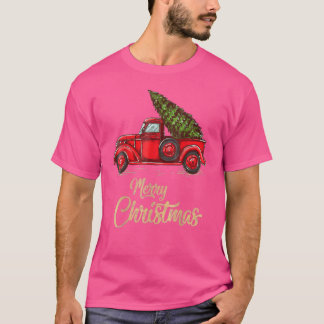  Boerderij Red Truck met kerstboom M T-shirt