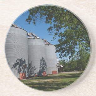 Boerderij reeks-Silos in GA Zandsteen Onderzetter