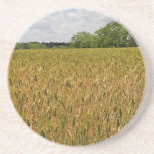 Boerderij reeks — Wheat field in GA Zandsteen Onderzetter