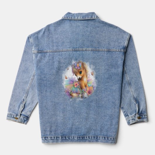 Boerderij regenboog zomer denim jacket (Achterkant)